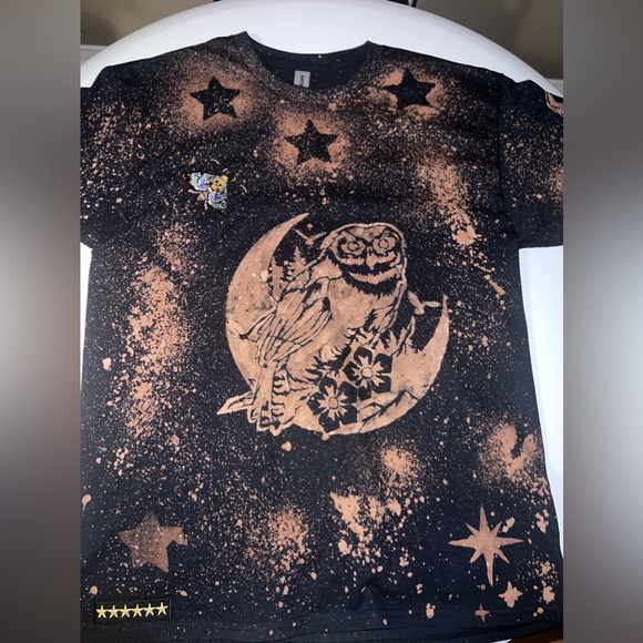 🦉 OWL IN THE NIGHT 🦉bleachout By @tysbleachlab on IG 👀🎨 - Picture 1 of 5